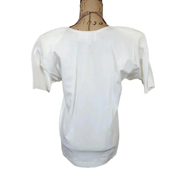 Vintage Magnet Art Lynn Yang Lace Puffed shoulder Cottage Core Style Blouse. - Picture 3 of 11